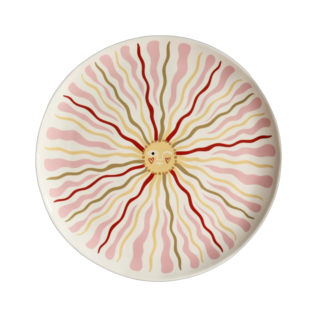 Assiette Soleil Rose
