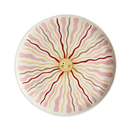 Assiette Soleil Rose
