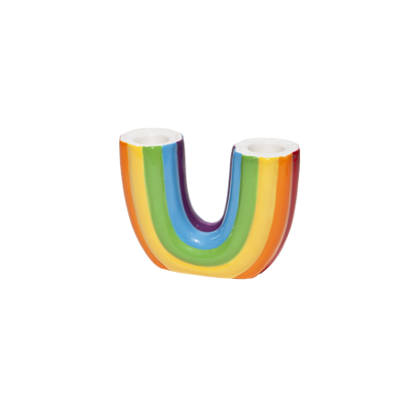 Bougeoir double arc-en-ciel