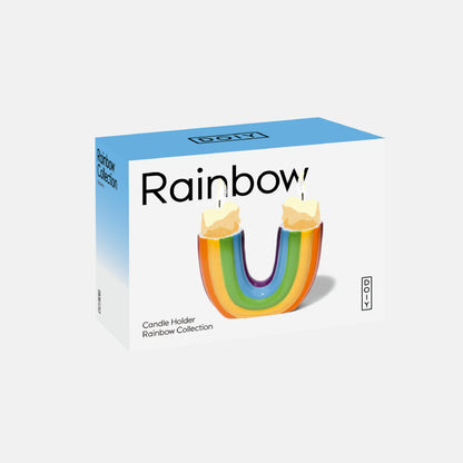 Bougeoir double arc-en-ciel