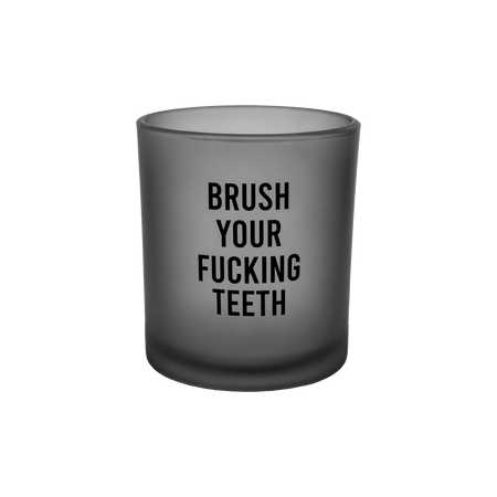 Pot à brosse à dent "brush your fucking teeth"