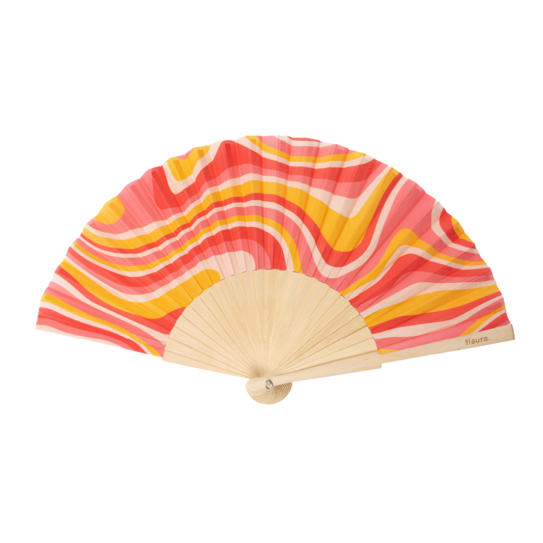 Eventails vagues colorées