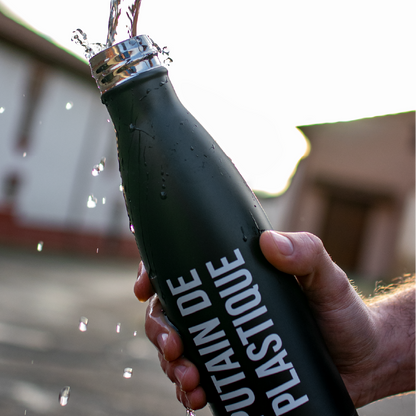 Gourde isotherme "Putain de plastique"