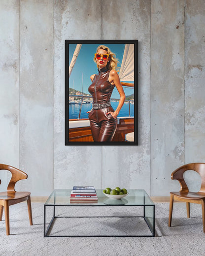 La femme sur le bateau