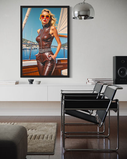 La femme sur le bateau