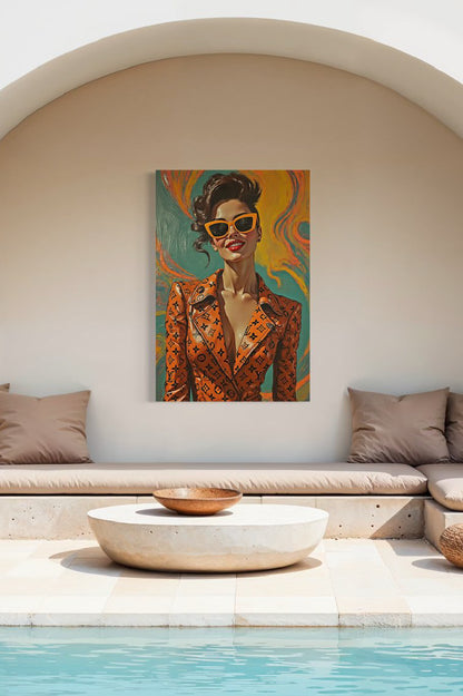 La femme Vuitton orange