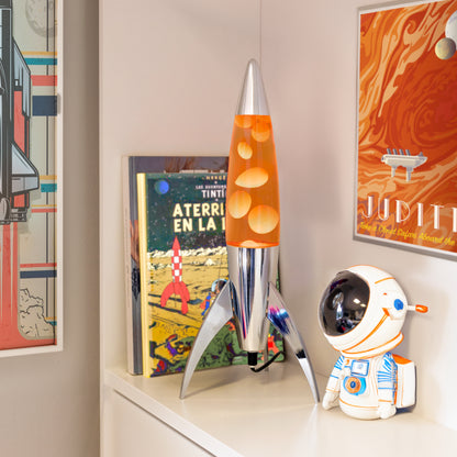 Lampe à lave fusée