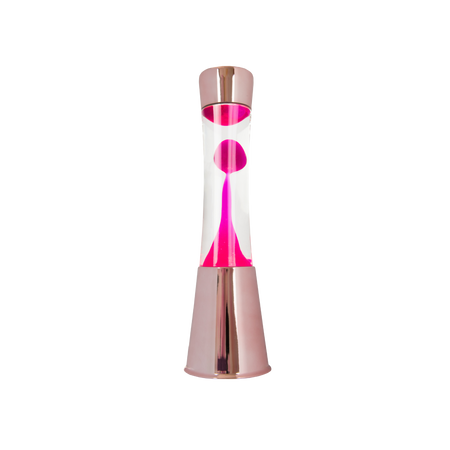 Lampe à lave rose métalisé
