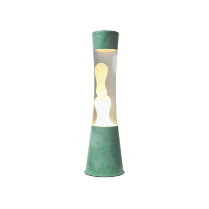 Lampe à lave vert et crème