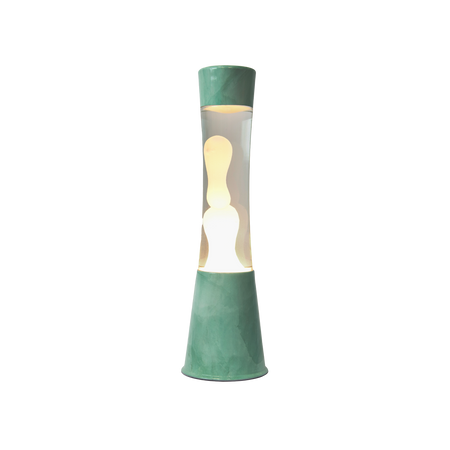 Lampe à lave vert et crème