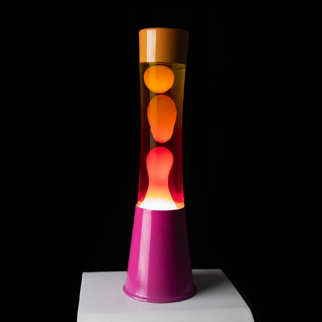 Lampe à lave rose et orange