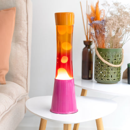 Lampe à lave rose et orange