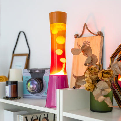 Lampe à lave rose et orange