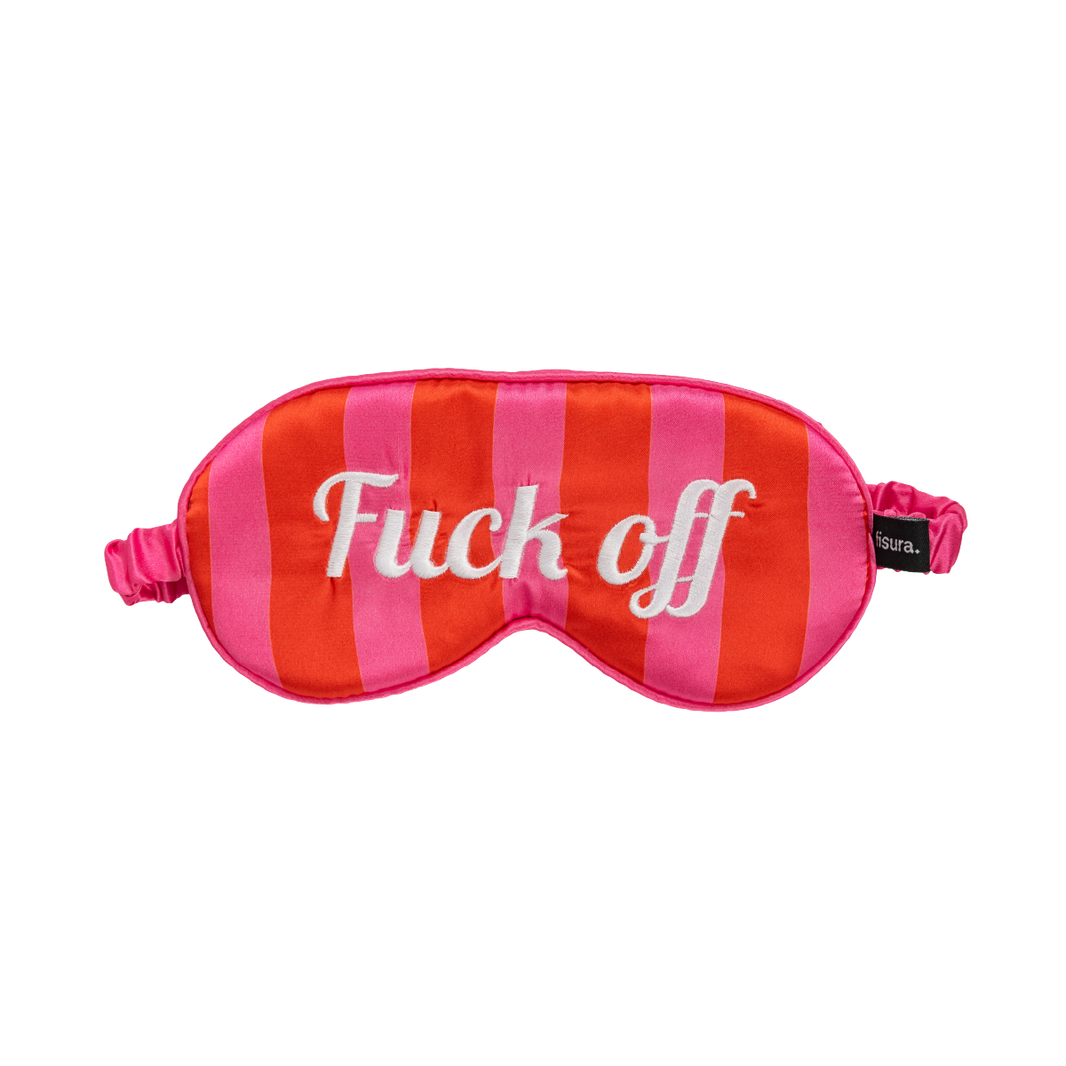 Masque de nuit "Fuck off" rayé