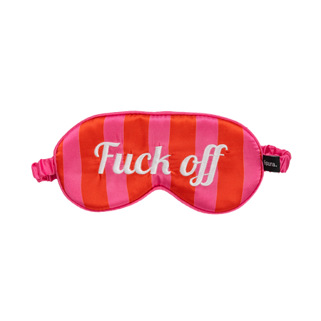Masque de nuit "Fuck off" rayé