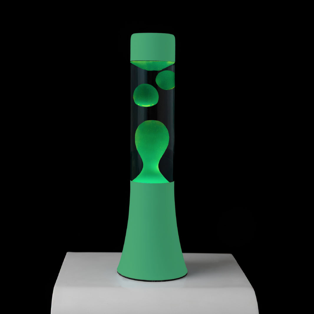 Mini lampe à lave vert mat