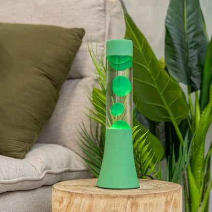 Mini lampe à lave vert mat