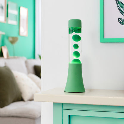 Mini lampe à lave vert mat