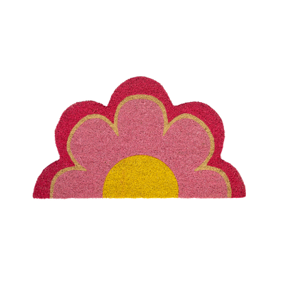 Paillasson fleur rose