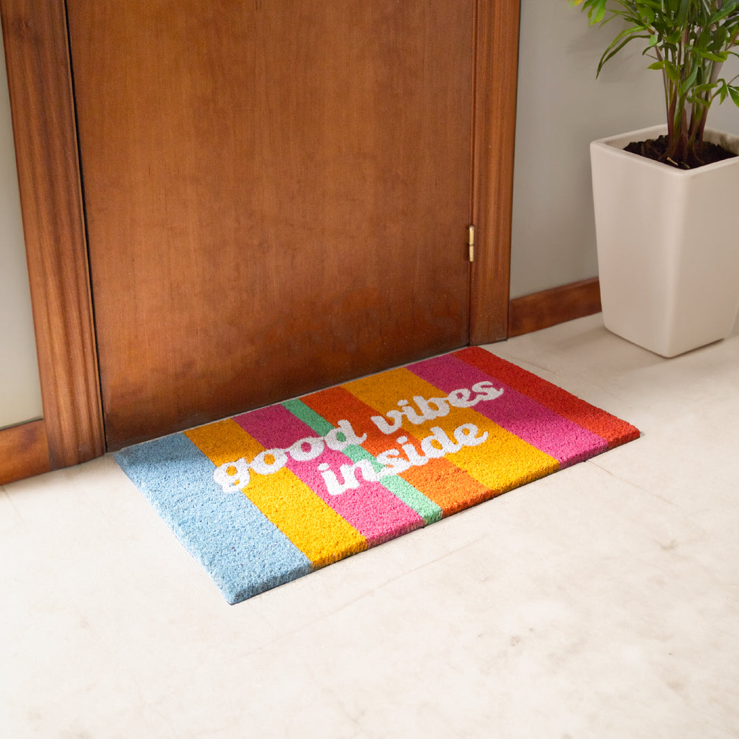 Paillasson "Good vibes inside"
