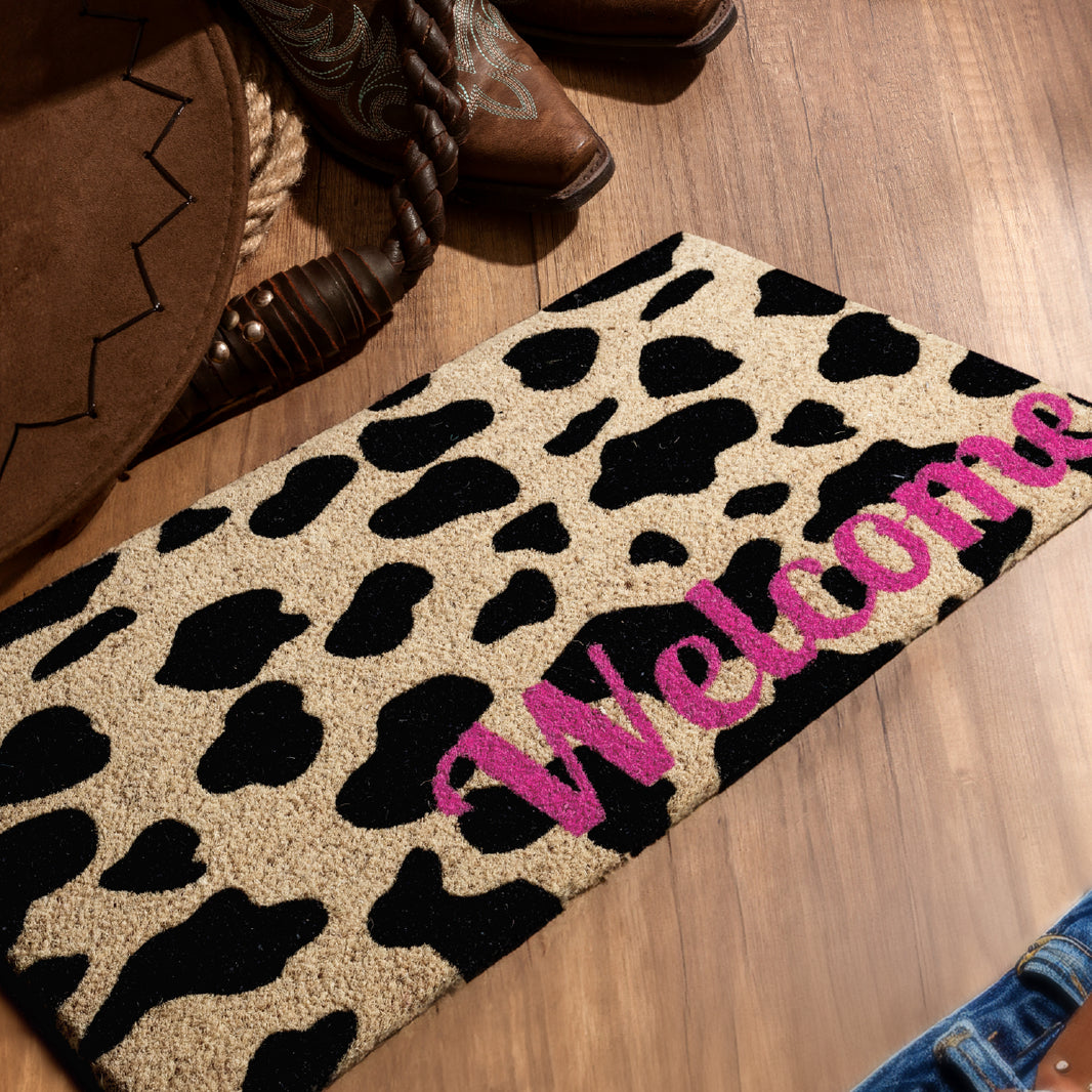 Paillasson "Welcome" motif vache