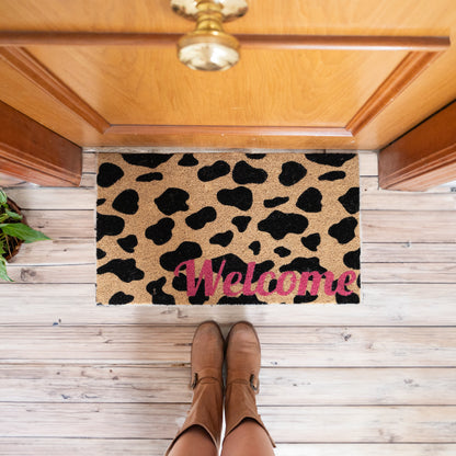 Paillasson "Welcome" motif vache