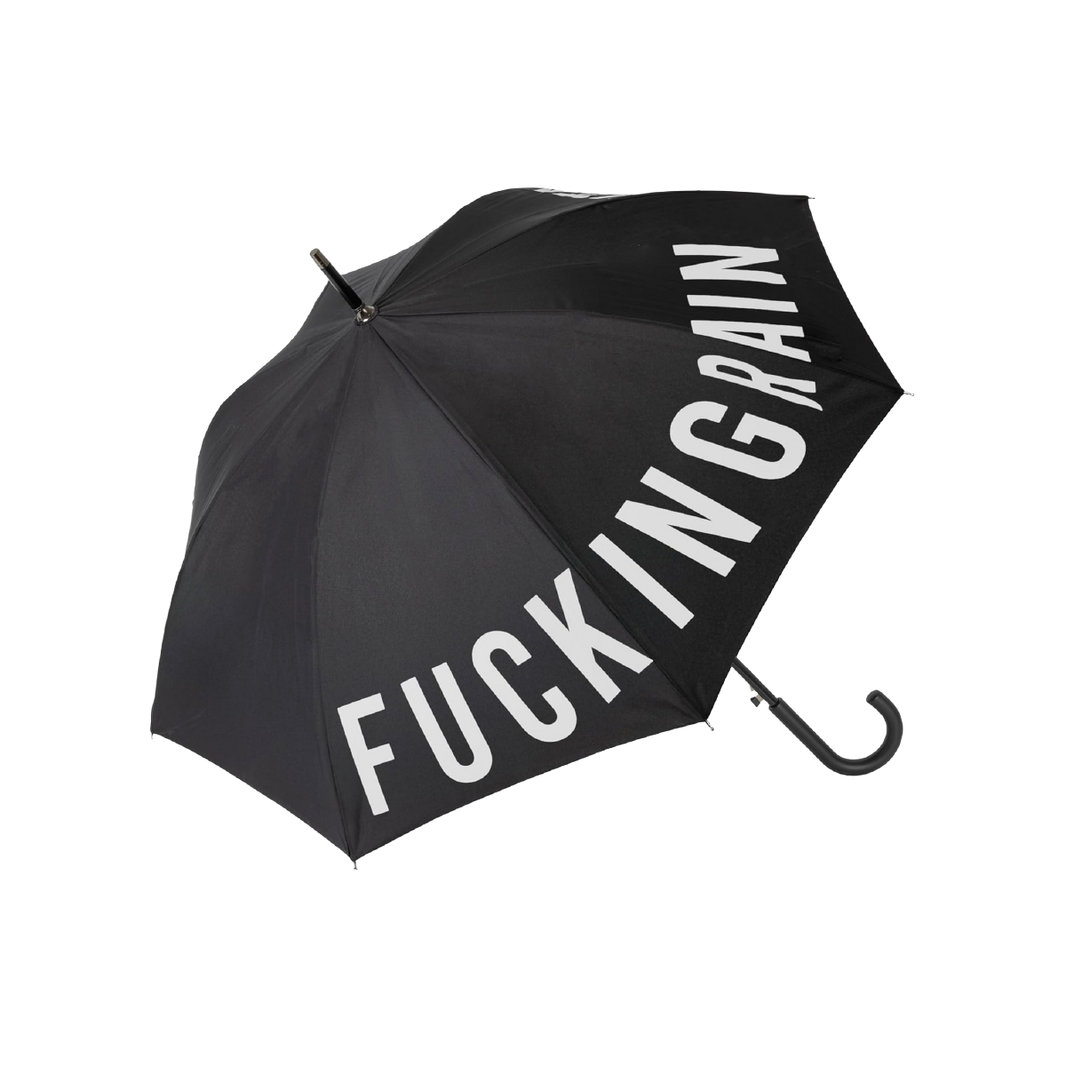 Grand parapluie "Fucking rain"