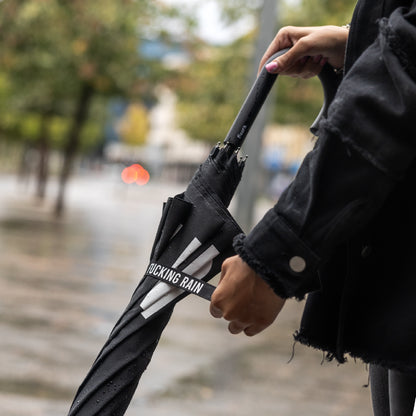 Grand parapluie "Fucking rain"