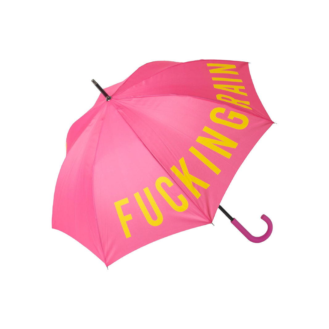 Grand parapluie "Fucking rain"
