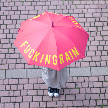 Grand parapluie "Fucking rain"