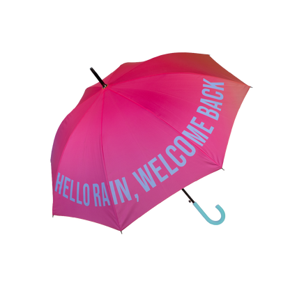 Grand parapluie "Hello rain, welcome back"