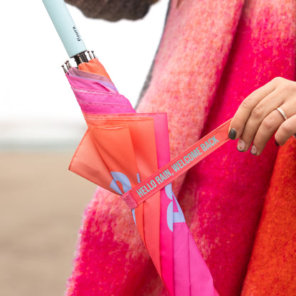 Grand parapluie "Hello rain, welcome back"