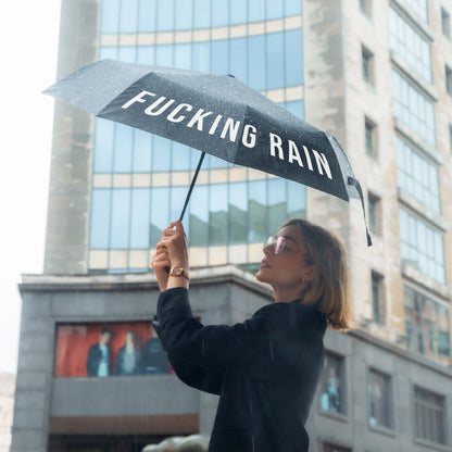 Parapluie pliable "Fucking Rain"