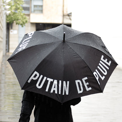 Grand parapluie "putain de pluie"