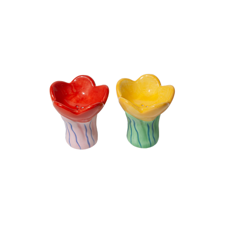 Salière et poivrière fleurs