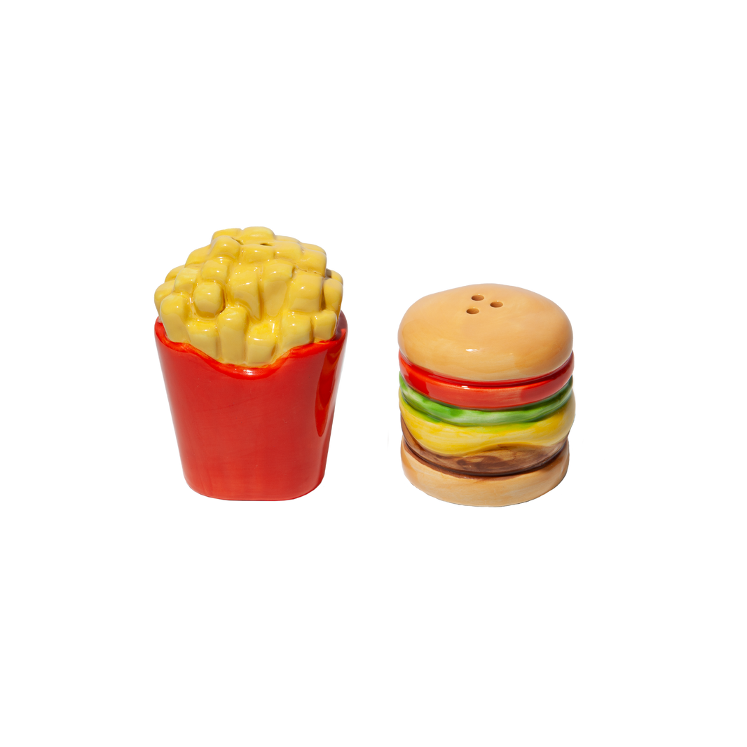 Salière et poivrière burger frites