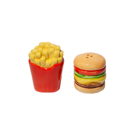 Salière et poivrière burger frites