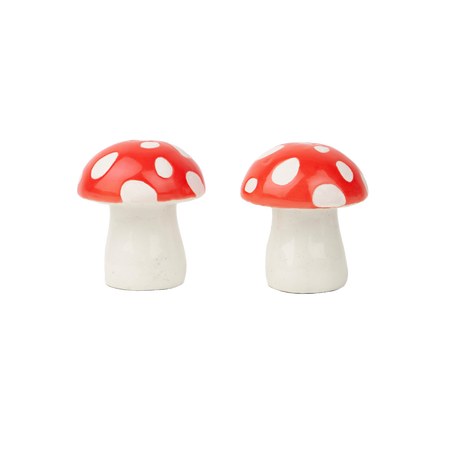 Salière et poivrière champignons