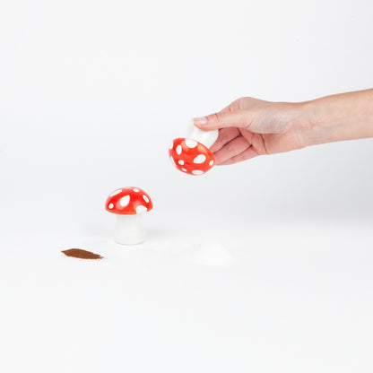 Salière et poivrière champignons