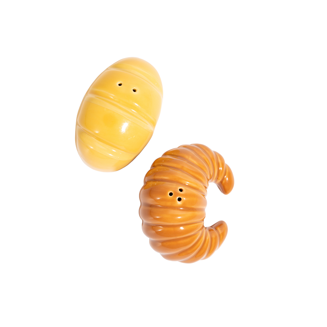 Salière et poivrière baguette croissant