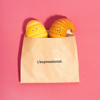 Salière et poivrière baguette croissant