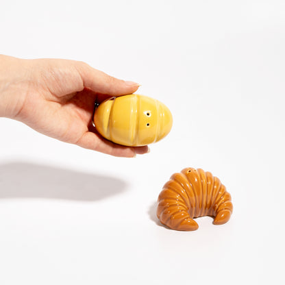 Salière et poivrière baguette croissant