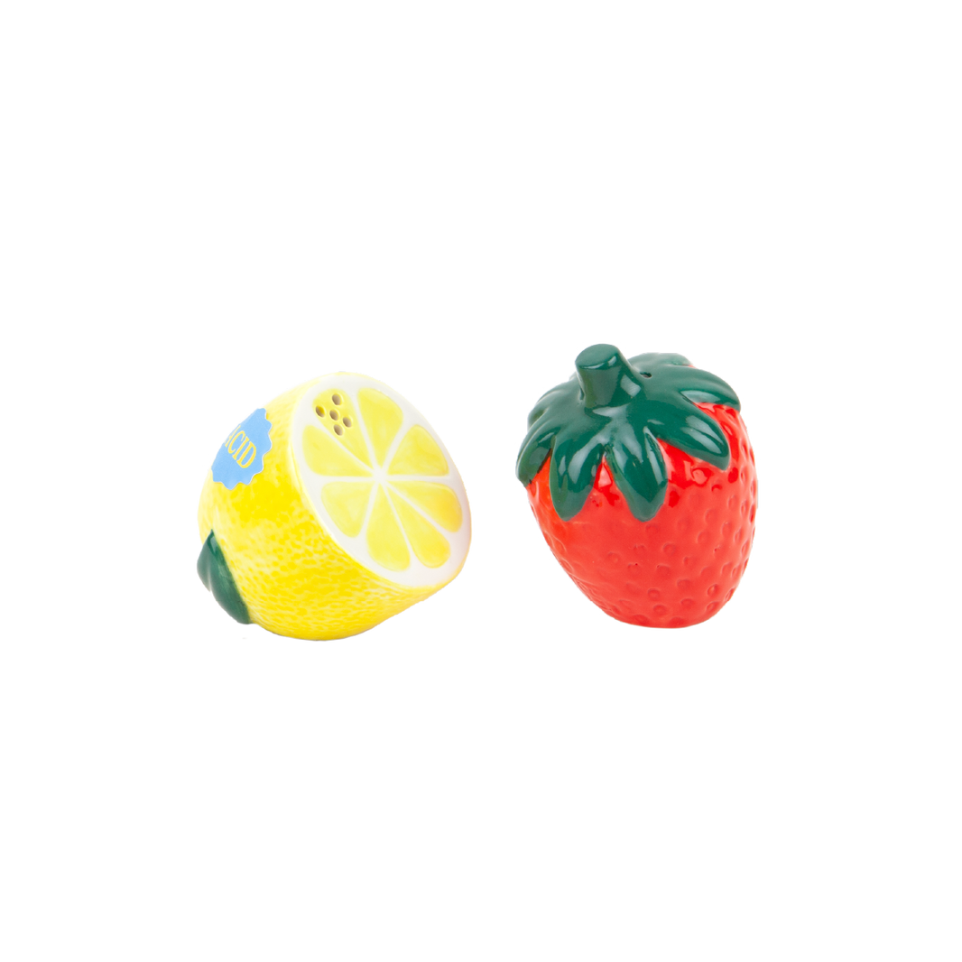 Salière et poivrière fraise citron