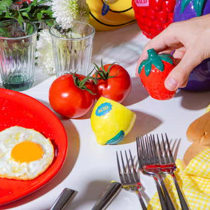 Salière et poivrière fraise citron