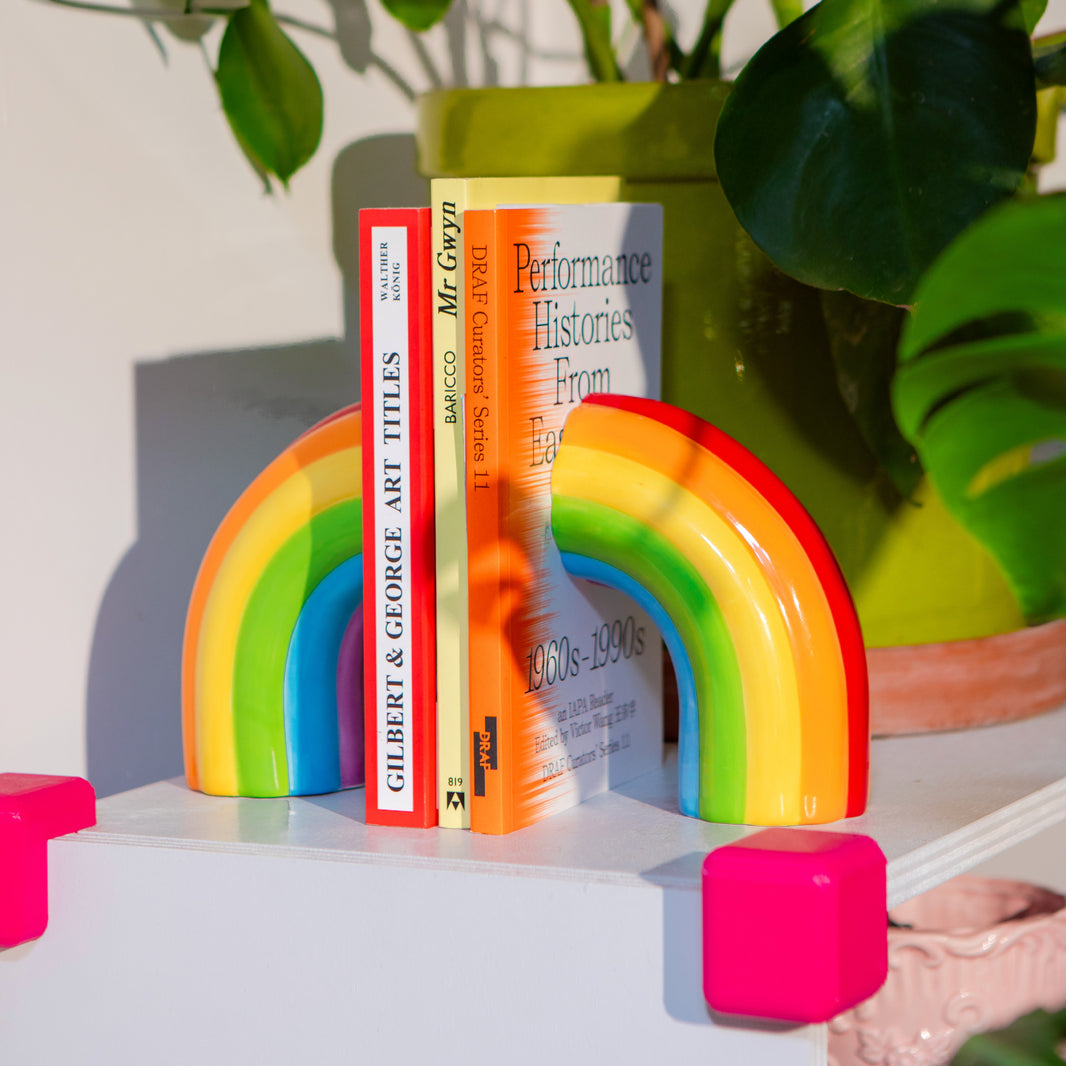 Serre-livres arc-en-ciel