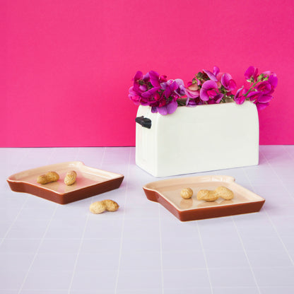 Set de deux assiettes toast