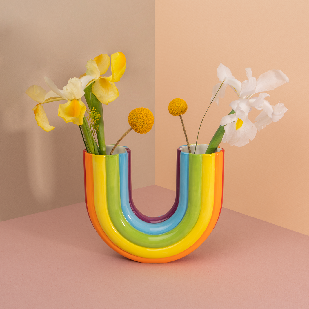 Vase arc-en-ciel
