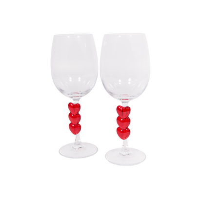 Coffret verres à vin coeur