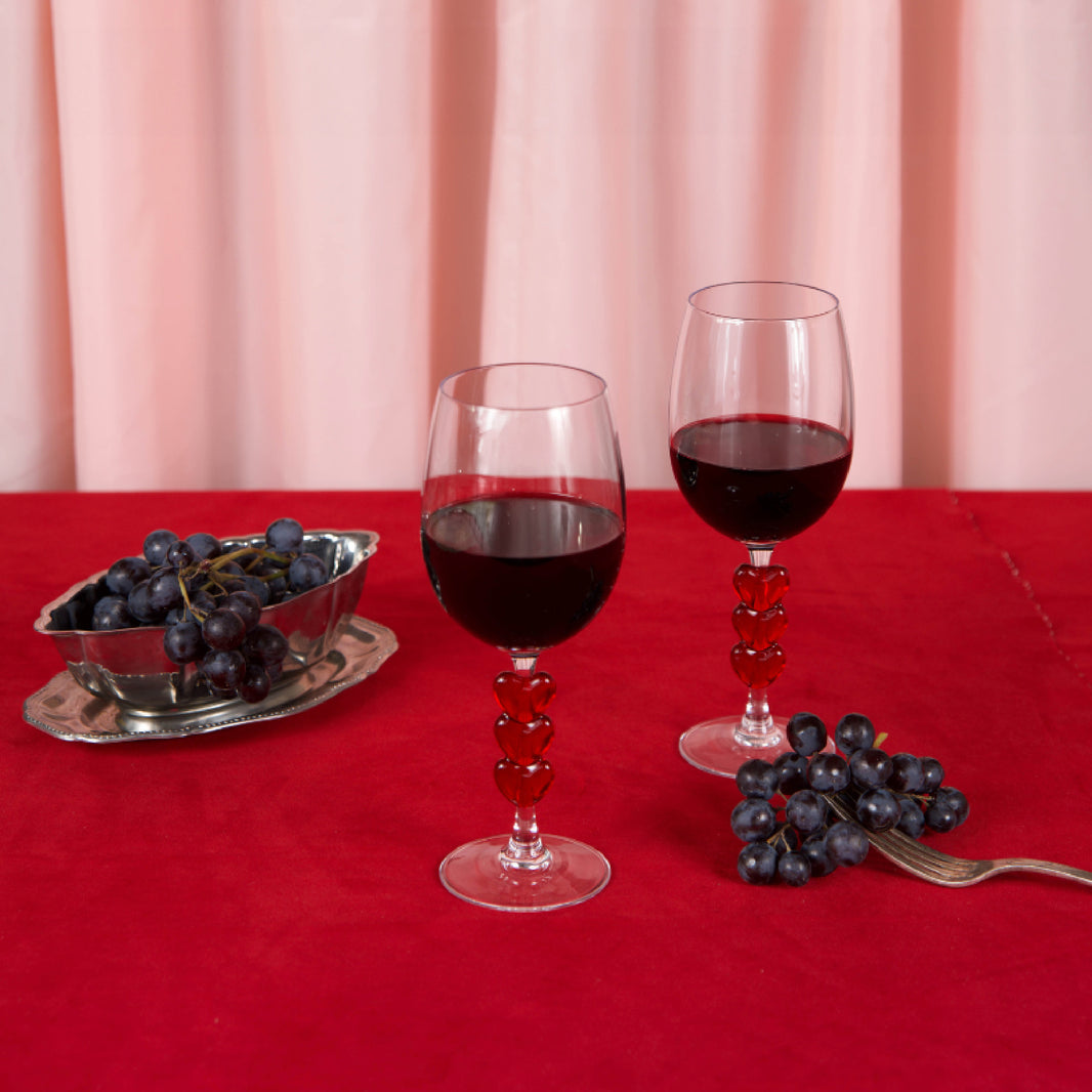Coffret verres à vin coeur