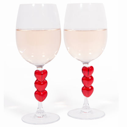 Coffret verres à vin coeur